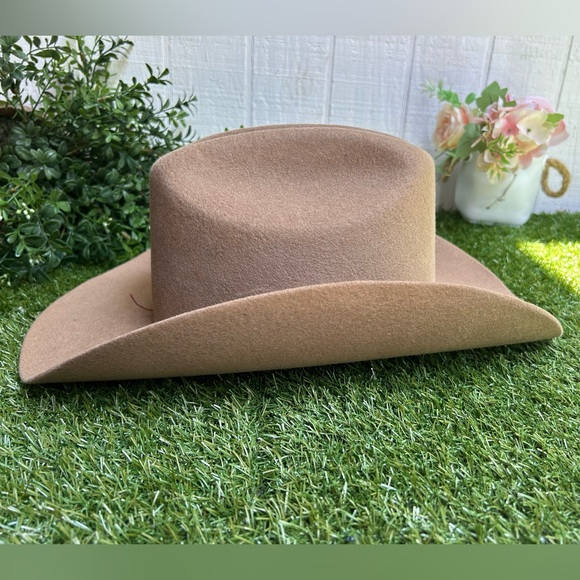 MMModern Monarchie Camel Cody $650Honeycomb texan felt hat with trimSize M/L